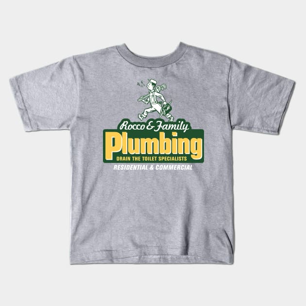 Rocco & Family Plumbing Kids T-Shirt by MindsparkCreative